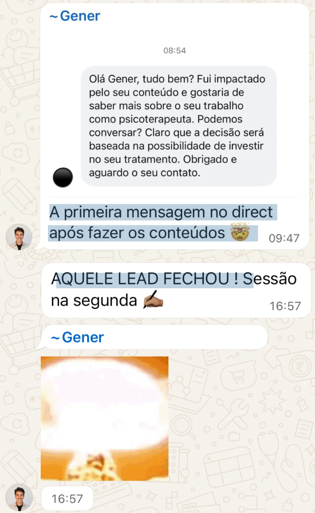 depoimento gener CAC